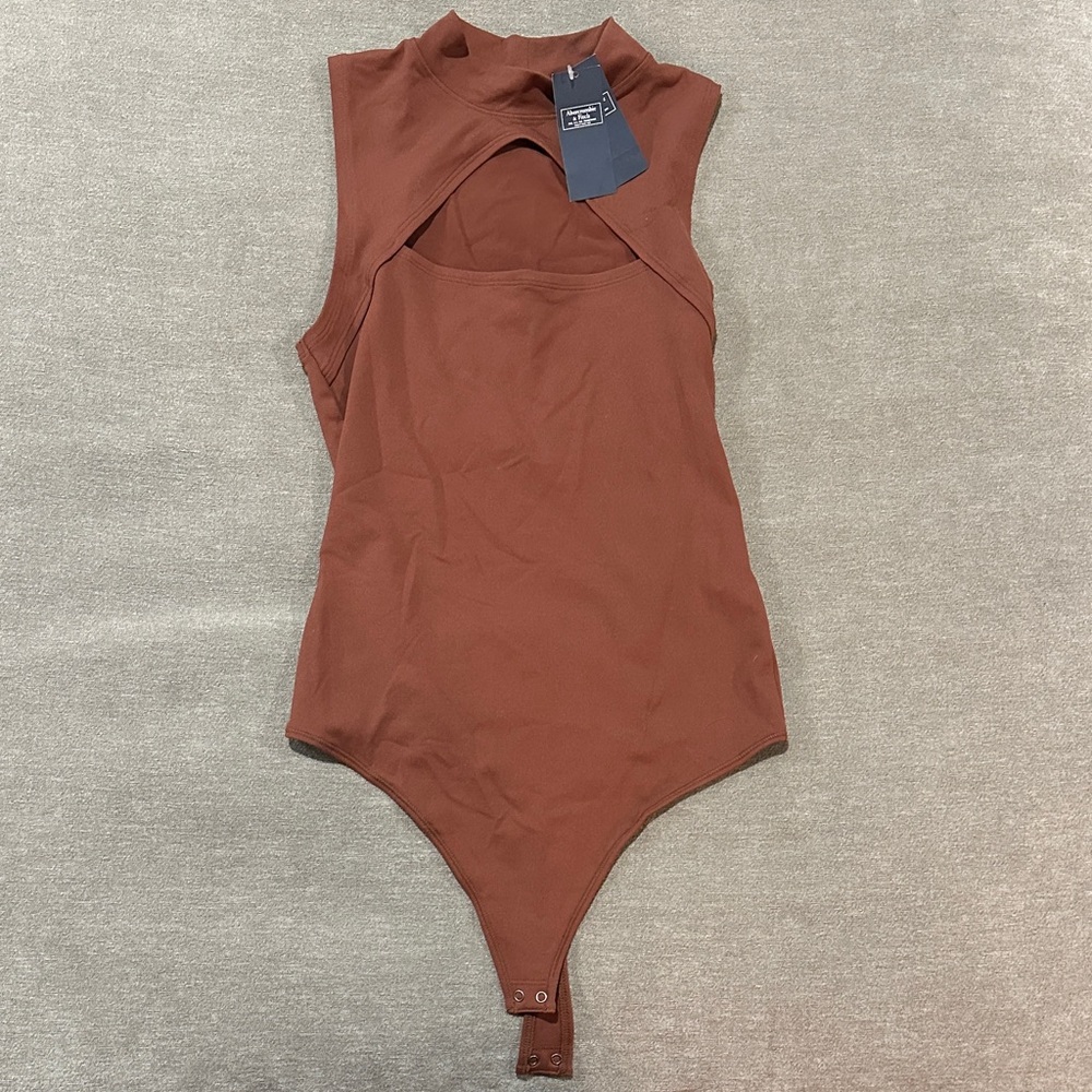 Abercrombie & Fitch Rust Sleeveless Bodysuit